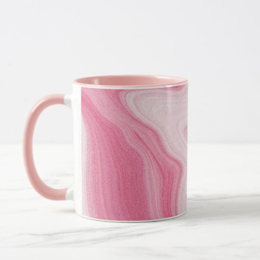 Pink Marble Swirl Pattern – Aesthetic Abstract Mok (Links)