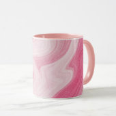 Pink Marble Swirl Pattern – Aesthetic Abstract Mok (Voorkant rechts)