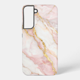 Pink Marble with Gold Veins – Elegant Design Samsung Galaxy Hoesje