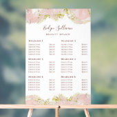 Pink Marbling Design prijslijst Acryl Bord (Neutraal)