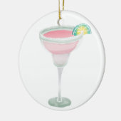 Pink Margarita Keramisch Ornament (Links)