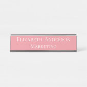 Pink Marketing Manager Bureau Naambordje (Voorkant)