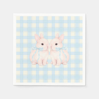 Pink Marshmallow Bunny Rabbits Easter Servet
