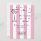 Pink Martini Bride 4-daagse reisroute Bachelorette Kaart (Voorkant)