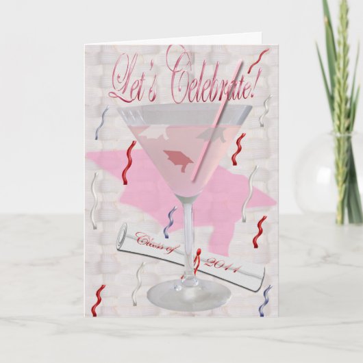 Pink Martini Grad Invitation (Devant)