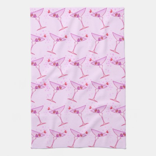 PINK MARTINIS Kitchen, Bath, Bar TOWEL Theedoek (Verticaal)