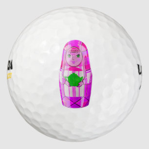 Pink Matryoshka russe poupée balle de golf de ball