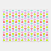 Pink Mauve and Blue Stripes and Polka Dots Inpakpapier Vel (Voorkant 2)