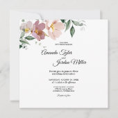 Pink Mauve  Floral Square All One Weddenschap Kaart (Voorkant)