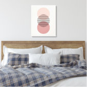 Pink & Mauve Minimalist Circle Wall Art Canvas Afdruk (Insitu (Slaapkamer))