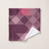 pink, mauve,  rose geometric bad handdoek (Wasdoekje)