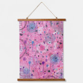Pink Maximalist Abstract Art Hangend Wandkleed (Voorkant)