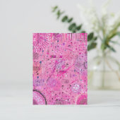 Pink Maximalist Abstract: Raspberry Sundae Briefkaart (Staand voorkant)
