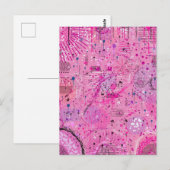 Pink Maximalist Abstract: Raspberry Sundae Briefkaart (Voorkant / Achterkant)