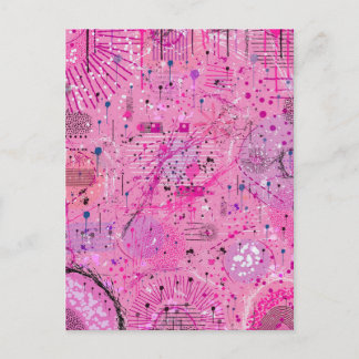 Pink Maximalist Abstract: Raspberry Sundae Briefkaart