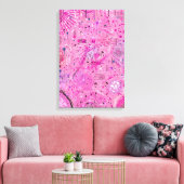 Pink Maximalist Abstract: Raspberry Sundae Canvas Afdruk (Insitu (Woonkamer))