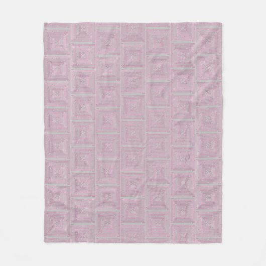Pink Maze Fleece Deken (Voorkant)