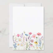 Pink Meadow Wildflowers Baby in Bloom Baby shower (Achterkant)