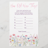 Pink Meadow Wildflowers Hoe oud waren ze? (Voorkant)