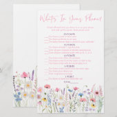 Pink Meadow Wildflowers Wat zit er in je telefoons (Voorkant / Achterkant)