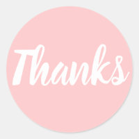 Pink merci simple autocollant d'affaires