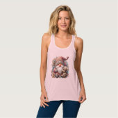 Pink Merry Christmas Gnomes  Tanktop (Volledige Voorkant)