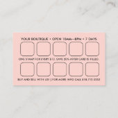 Pink Metallic QR Code Reward Visitekaartje (Achterkant)