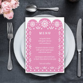 PINK MEXICAN PAPEL PICADO menu