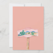 Pink Mexican Town Destination Wedding Save The Date (Achterkant)