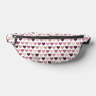 Pink Mini Hearts and Plum Romantic Love Motif
