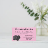 Pink Mini Lop Bunny Rabbit Breeder Visitekaartje (Staand voorkant)