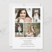 Pink Minimal Graduation Invitation (Dos)