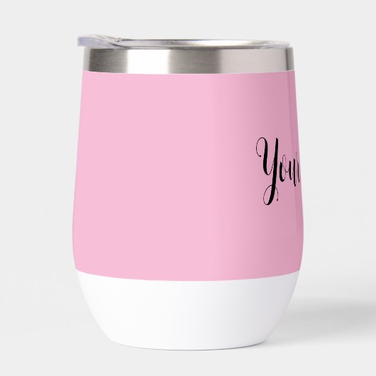 Pink Minimal Modern Signature Nom Cursive Script (Droite)