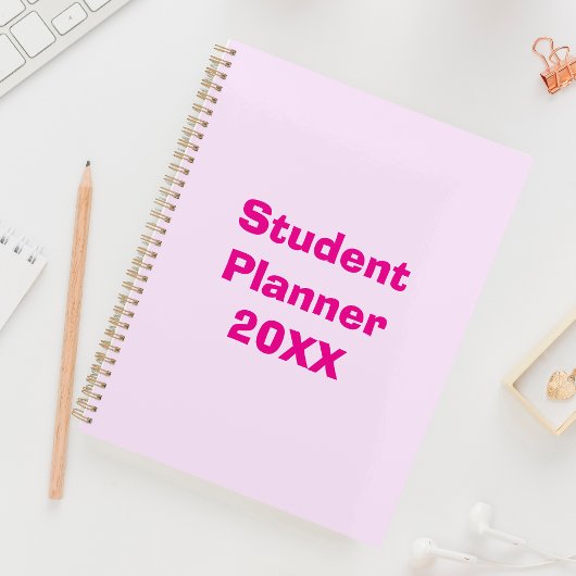 Pink Minimalist Monogramme hebdomadaire et mensuel