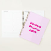 Pink Minimalist Monogramme hebdomadaire et mensuel (Devant avec enveloppe)