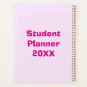 Pink Minimalist Monogramme hebdomadaire et mensuel (Dos)