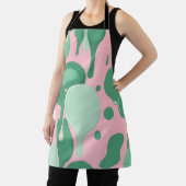 Pink Mint Green Melting Drip Pattern Abstract  Schort (Insitu)