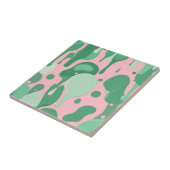 Pink Mint Green Melting Drip Pattern Abstract  Tegeltje (Zijkant)