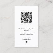 Pink mint green minimalist makeup visitekaartje (Achterkant)