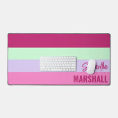 Pink Mint Green Purple Stripes Nom du Motif (Clavier et souris)