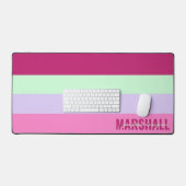 Pink Mint Green Purple Stripes Nom du Motif (Clavier et souris)