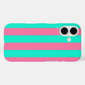 Pink Mint Green Stripes Design Case-Mate iPhone Case (Achterkant (horizontaal))