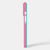 Pink Mint Green Stripes Design Case-Mate iPhone Case (Achterkant / Links)
