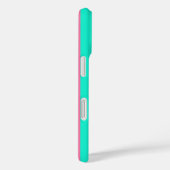 Pink Mint Green Stripes Design Case-Mate iPhone Case (Achterkant / Rechts)