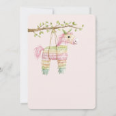 Pink Mint Horse Piñata Birthday Kaart (Achterkant)