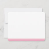 Pink & Mint Modern Name Note Card, Minimalist Notitiekaartje (Achterkant)