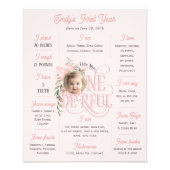 Pink Miss Onederful 1er anniversaire photo jalon (Devant)