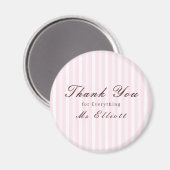 Pink Mist - Personalised Thank You Teacher Magnet (Recto/Verso)