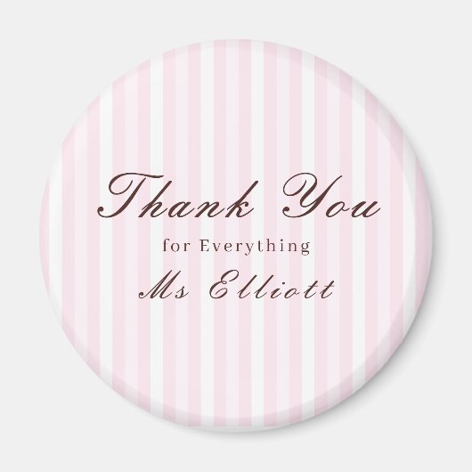 Pink Mist - Personalised Thank You Teacher Magnet (Devant)