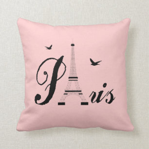 Pink Modern Cute Kussens voor Eiffel Tower